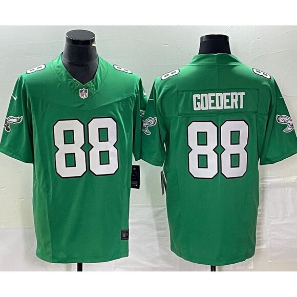 Mens Youths Kids Womens Dallas Goedert Green Stitched Limited Jersey